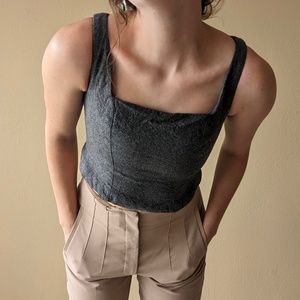 dark gray wool tank top